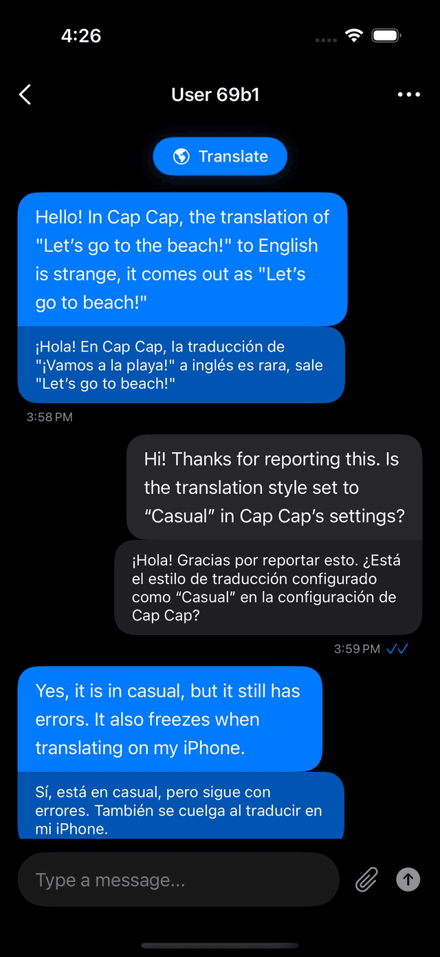 Heap Chat mobile app screenshot 2